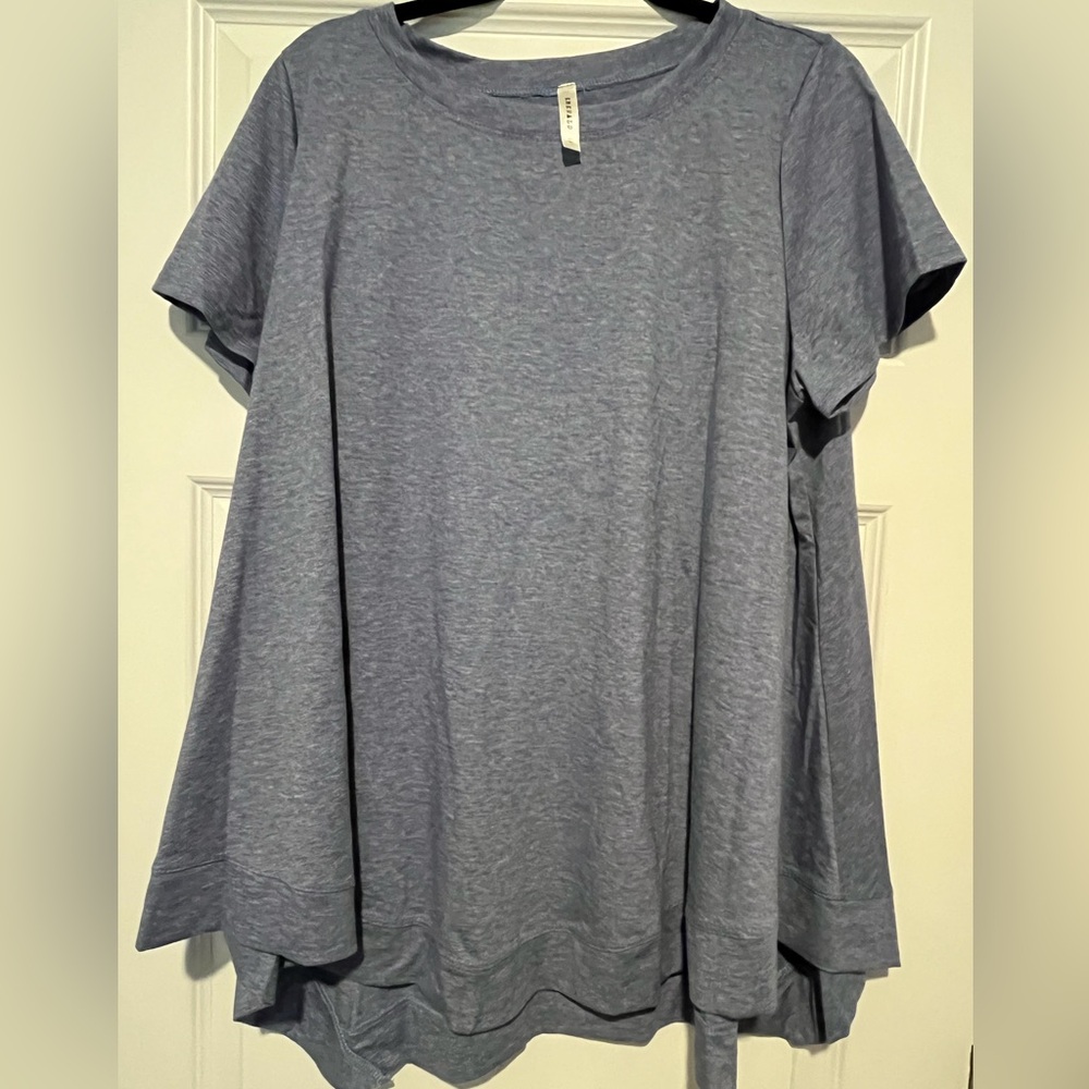 Emerald Blue Casual Short Sleeve Top
